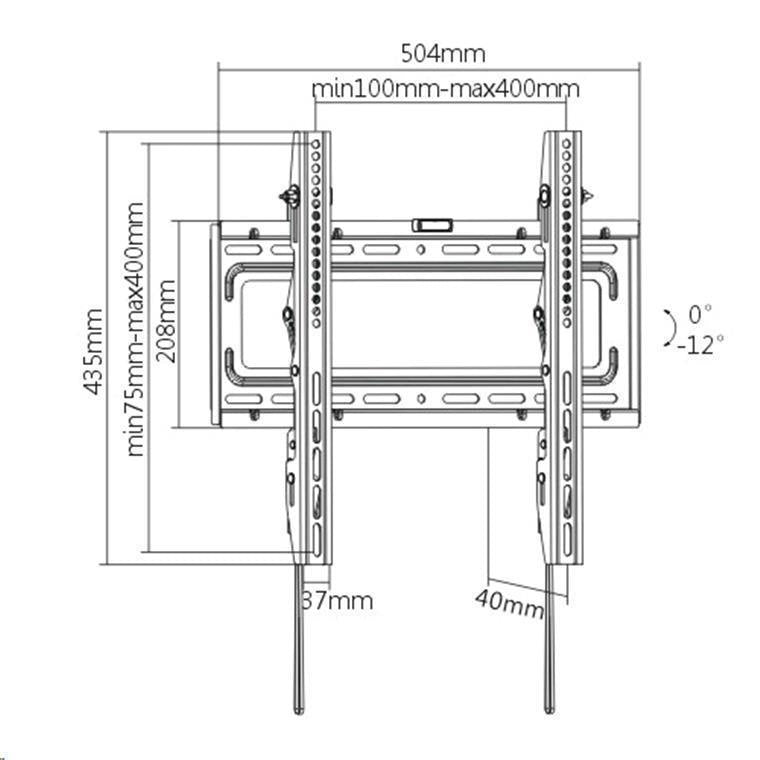 LP46-44T - Brateck 32-55' Tilt TV Wall Mount Bracket