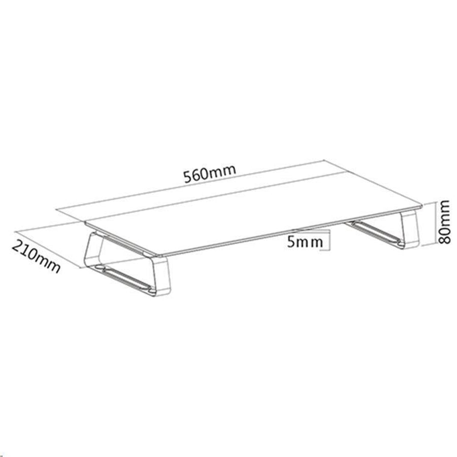 Bracom STB-062 Universal Tabletop Monitor Riser Desk 560x210x80mm Max.Load: 20KG w/Anti-slip silicone pads