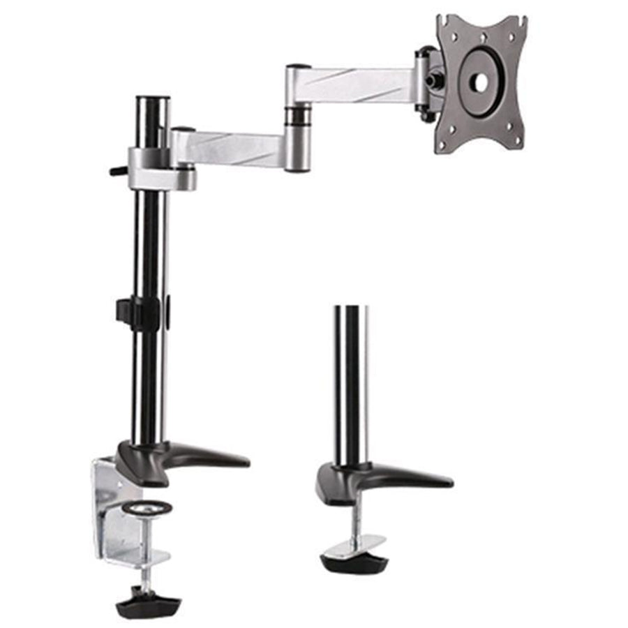 BRATECK LDT11-C012 - 13-27'' Single Monitor Desk Mount Max Load 8kgs Rotate Extend Tilt Swivel. Max Arm
