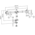 Bracom LDT06-C02 Outstanding Dual LCD Desk Mounts with Desk Clamp VESA 75/100mm Up to 27" Micro-adjustment Articulating Multi-screen Desk Mount — image 3