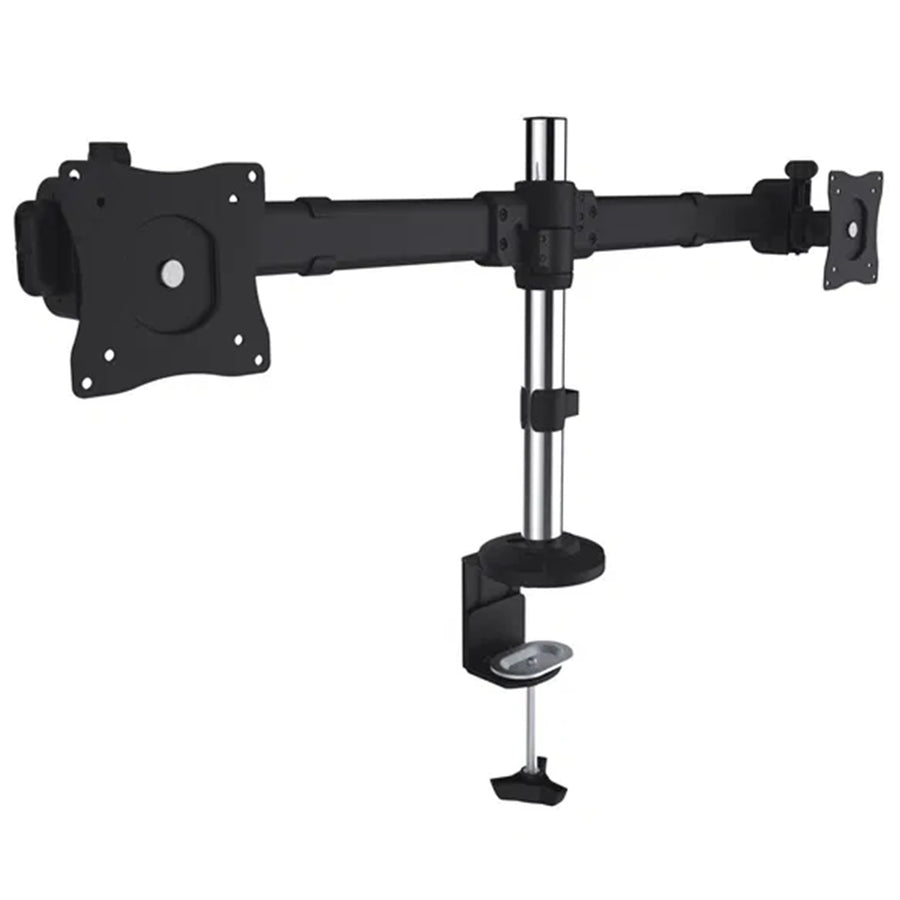 Bracom LDT06-C02 Outstanding Dual LCD Desk Mounts with Desk Clamp VESA 75/100mm Up to 27" Micro-adjustment Articulating Multi-screen Desk Mount