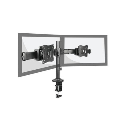Bracom Outstanding Dual LCD Desk Mounts with Desk Clamp VESA 75/100mm Up to 27"