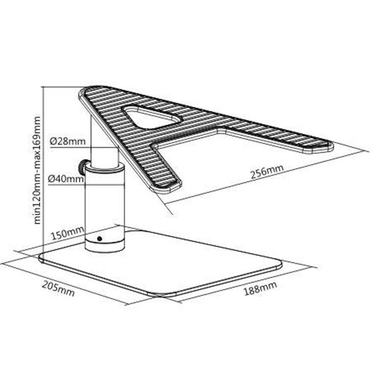 Bracom STB-071 Deluxe Desktop Laptop Height Adjustable Raiser