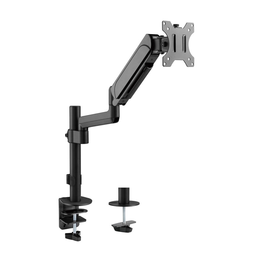 BRATECK LDT48-C012 - 17''-32'' Pole-Mounted Gas Spring Single Monitor Desk Bracket w/ Detachable Plate