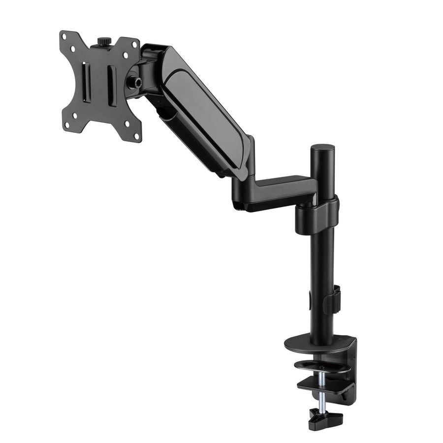 BRATECK LDT48-C012 - 17''-32'' Pole-Mounted Gas Spring Single Monitor Desk Bracket w/ Detachable Plate