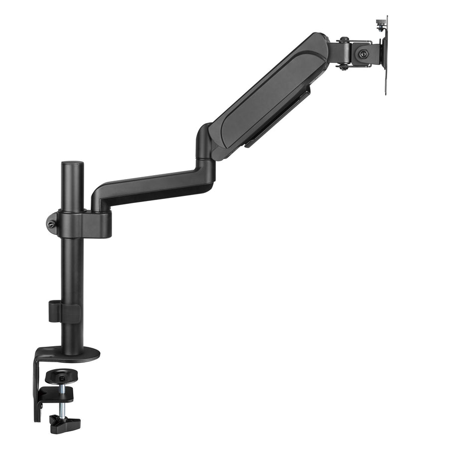 BRATECK LDT48-C012 - 17''-32'' Pole-Mounted Gas Spring Single Monitor Desk Bracket w/ Detachable Plate