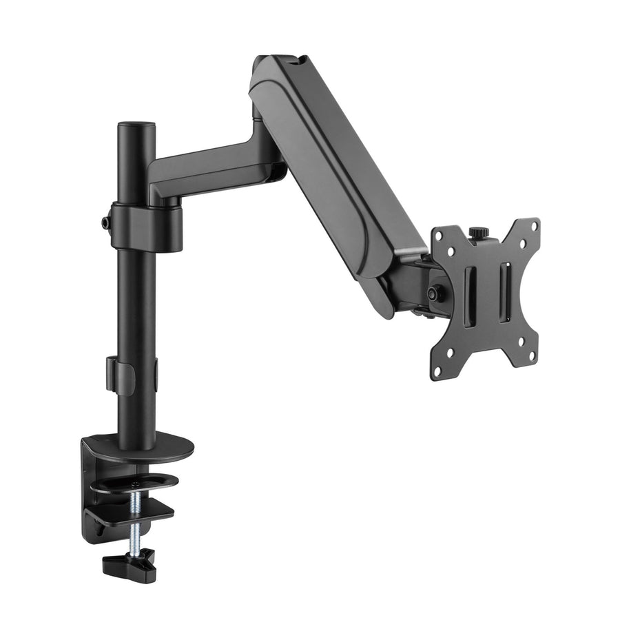 BRATECK LDT48-C012 - 17''-32'' Pole-Mounted Gas Spring Single Monitor Desk Bracket w/ Detachable Plate