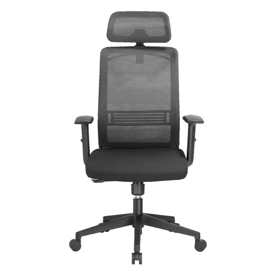 BRATECK CH05-14 - Office Chair w/ Headrest. Ergonomic & Breathable Mesh Pneumatic Seat-Height Adjust