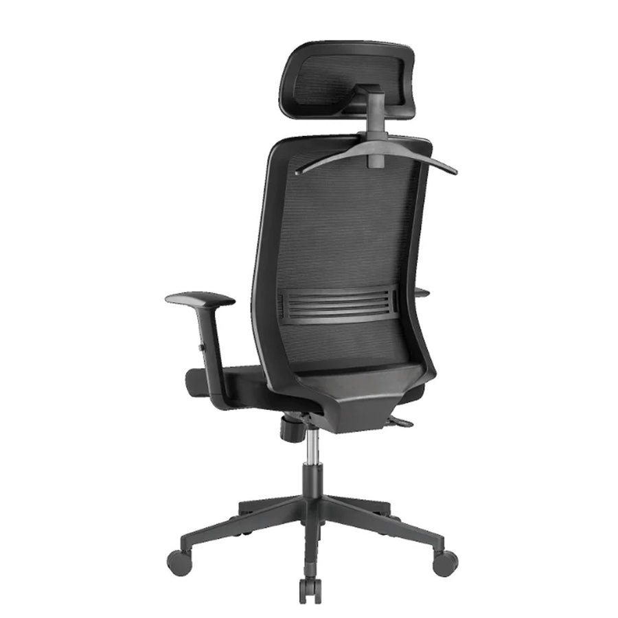 BRATECK CH05-14 - Office Chair w/ Headrest. Ergonomic & Breathable Mesh Pneumatic Seat-Height Adjust