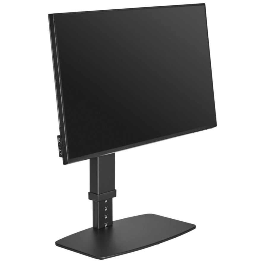 Brateck LDT67-T01.BLK 17"-32" Single Screen Vertical Lift SteelMonitorStand.10 View Height Settings, Free Tillt Design. Non-Skid Silicone Base Pads. Cable Management. 360  Rotary Slide-in VESA Plate. Black