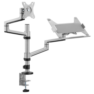 BRATECK LDT72-C024ML - 17''-32'' Dual Arm Premium Articulating Monitor Arm Tray Arm Extension 466mm