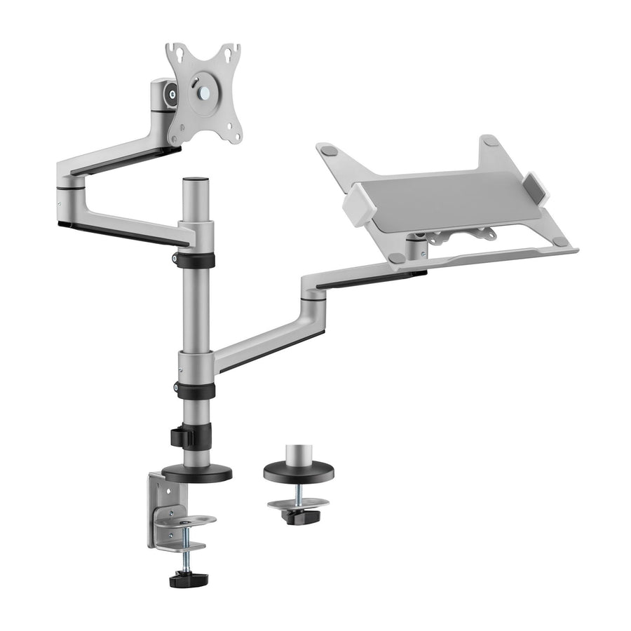 BRATECK LDT72-C024ML - 17''-32'' Dual Arm Premium Articulating Monitor Arm Tray Arm Extension 466mm