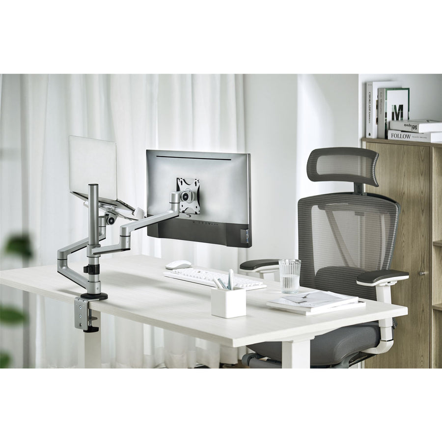 BRATECK LDT72-C024ML - 17''-32'' Dual Arm Premium Articulating Monitor Arm Tray Arm Extension 466mm