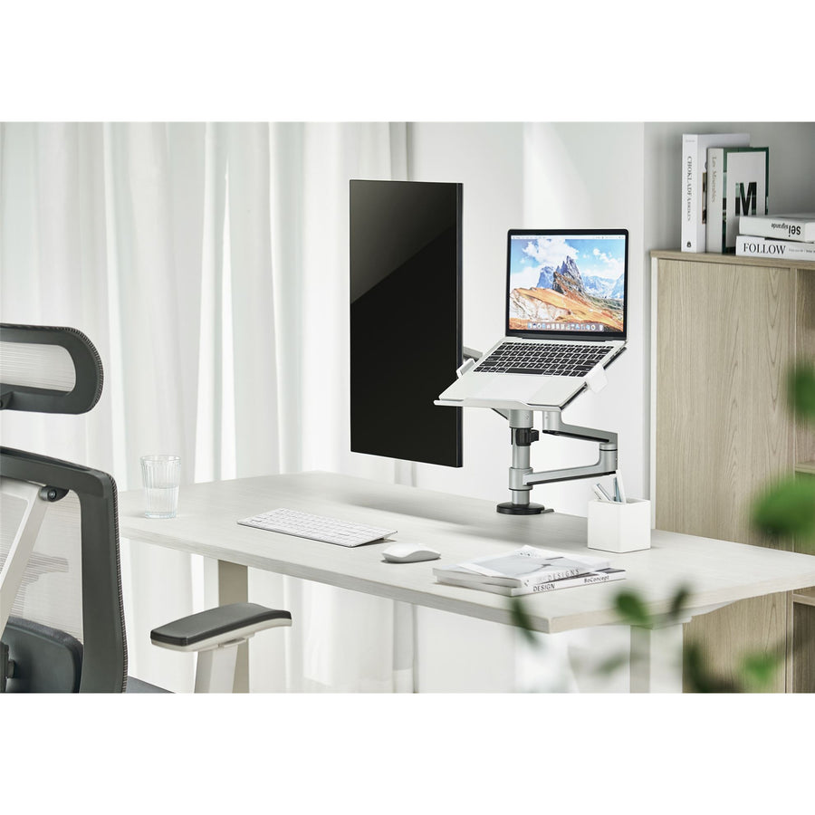 BRATECK LDT72-C024ML - 17''-32'' Dual Arm Premium Articulating Monitor Arm Tray Arm Extension 466mm