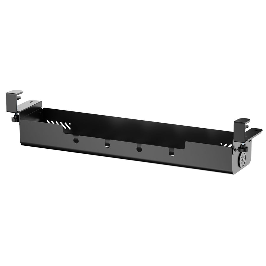 BRATECK CC11-22-2 - Clamp-On Under-Desk Cable Management Tray. Dims: 894×167×190mm