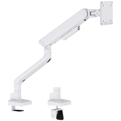 BRATECK 17"-35" Elite Single Screen Mechanical Spring Monitor Arm. Max Load 11Kgs, White