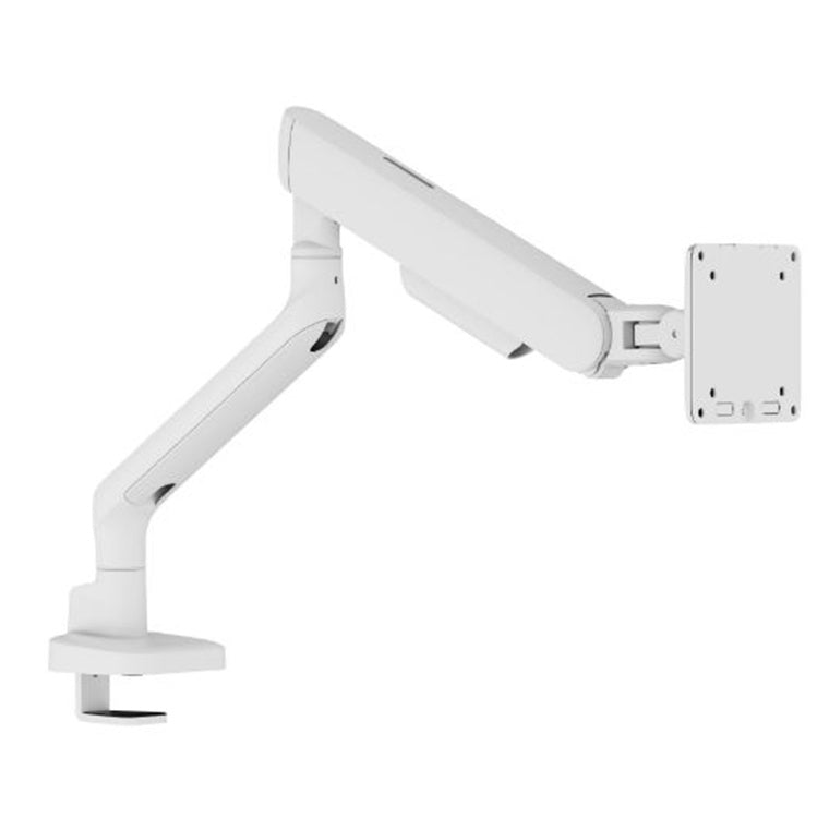 BRATECK 17"-35" Elite Single Screen Mechanical Spring Monitor Arm. Max Load 11Kgs, White