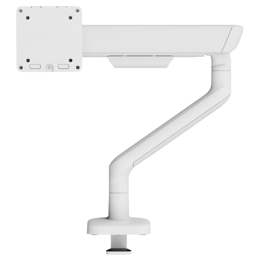 BRATECK 17"-35" Elite Single Screen Mechanical Spring Monitor Arm. Max Load 11Kgs, White