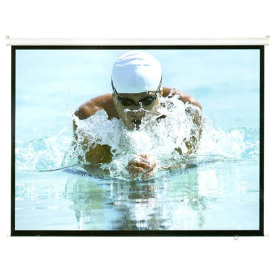 BRATECK 100'' Projector Screen Manual Self Locking Matte 4:3 Aspect ratio