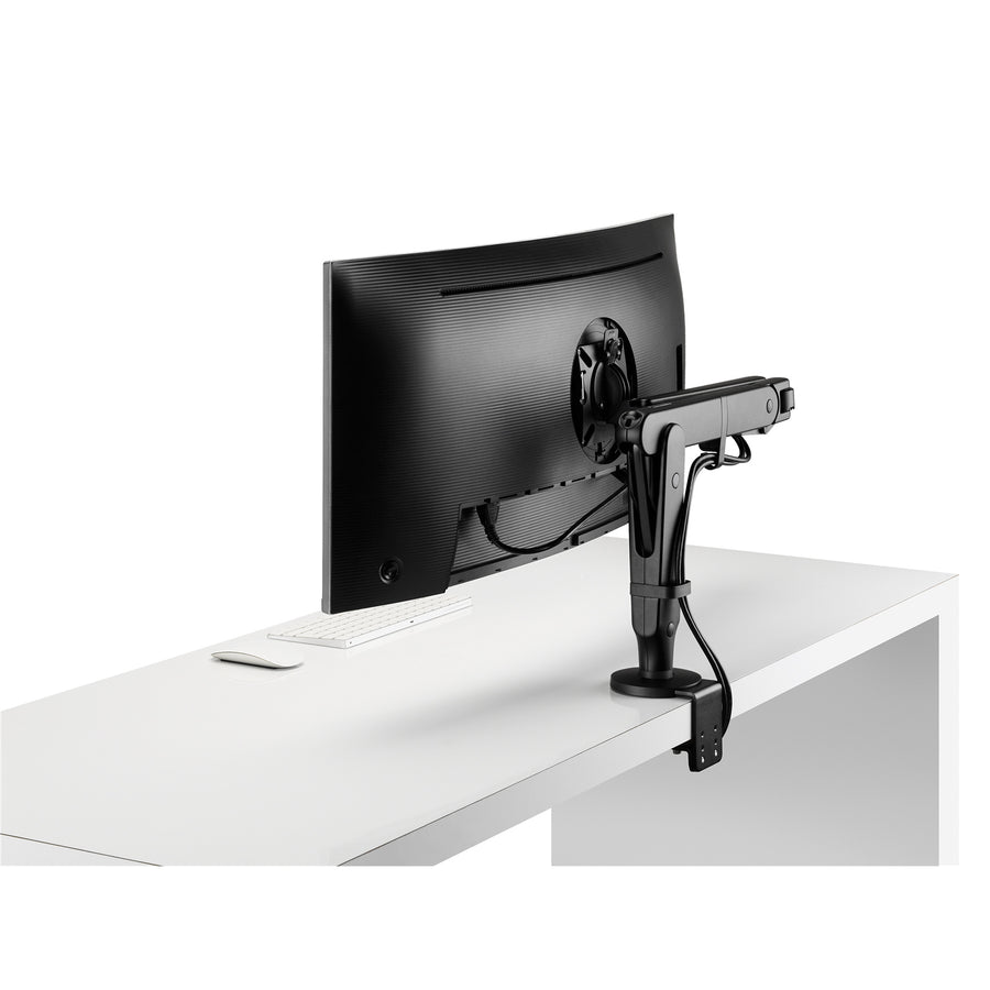 Colebrook Bosson Saunders Ollin Dynamic Single Monitor Arm, - Black - Max Load 9kg - 180°/360° Rotateable capability - VESA 75 & 100mm