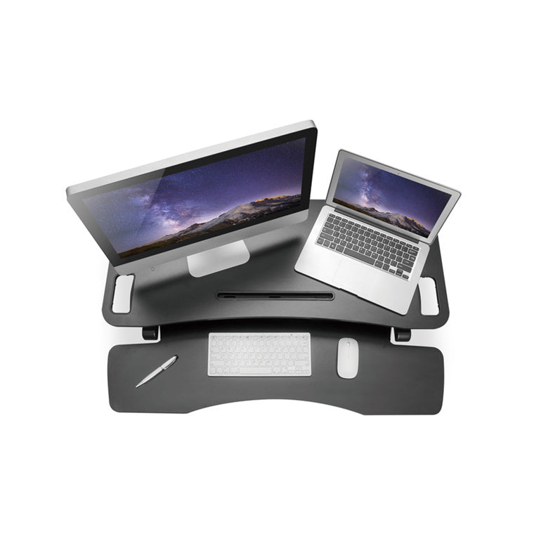 Digitus Ergonomic Height Adjust Workspace Riser - Sit/Stand - Black