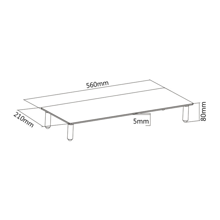 Digitus Ergonomic Tabletop Glass Monitor Riser