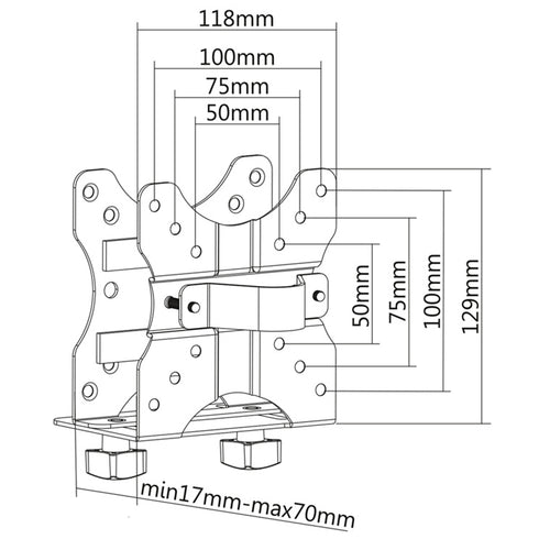 Digitus DA-90360  Multifunctional Mini Desktop PC holder VESA mount for Beelink