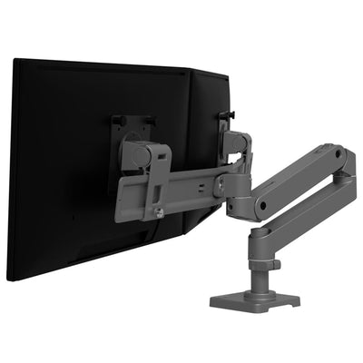 Ergotron 45-684-293 LX Pro Desk Dual Direct Armr - Dark Grey - Height Adjustable - 2 Display(s) Supported - 68.6 cm (27") Screen Support - 8.53 kg Load Capacity - 100 x 100, 75 x 75 - VESA Mount C