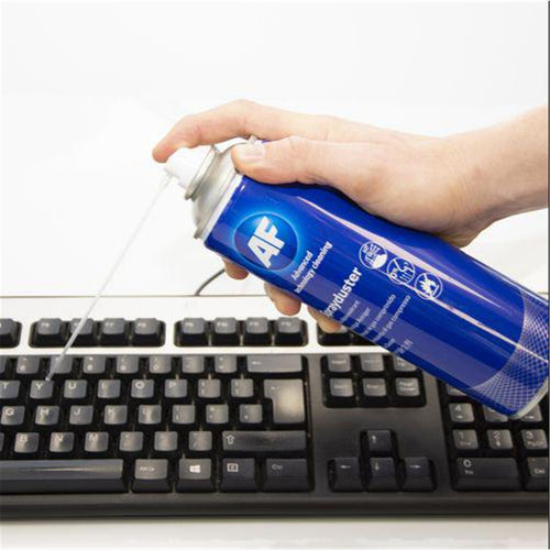 AF ASDU400D Sprayduster 342ml - Large Capacity Aerosol Air duster Non-Flammable Pure compressed gas for blowing dust and debris from inaccessible areas of computer and office equipment.