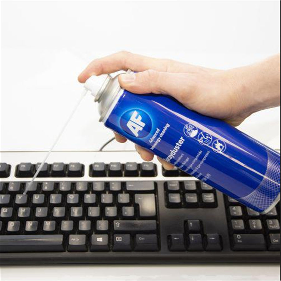 AF ASDU400D Sprayduster 342ml - Large Capacity Aerosol Air duster Non-Flammable Pure compressed gas for blowing dust and debris from inaccessible areas of computer and office equipment.