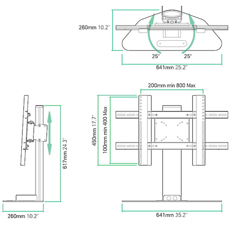Flexson FLXBTVST1011 - Adjustable TV Stand Beam, White x 1