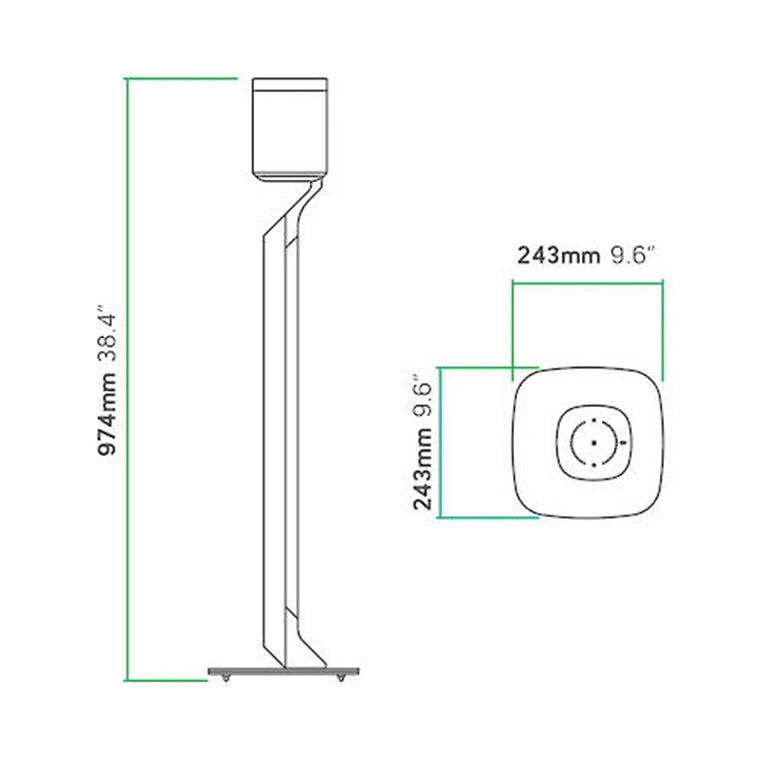 Flexson FLXS1PFS1011 - Premium Floor Stand One/Play1 WHITE x1