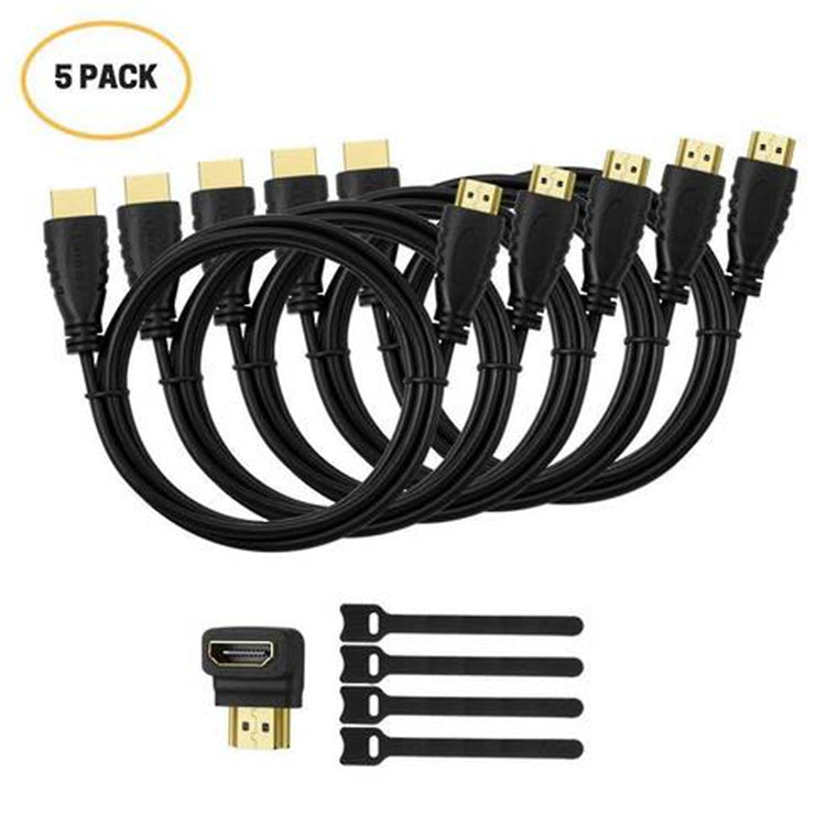 Huanuo  HN-HC06-5  1.8 mtr HDMI Cable - 5 Piece Set