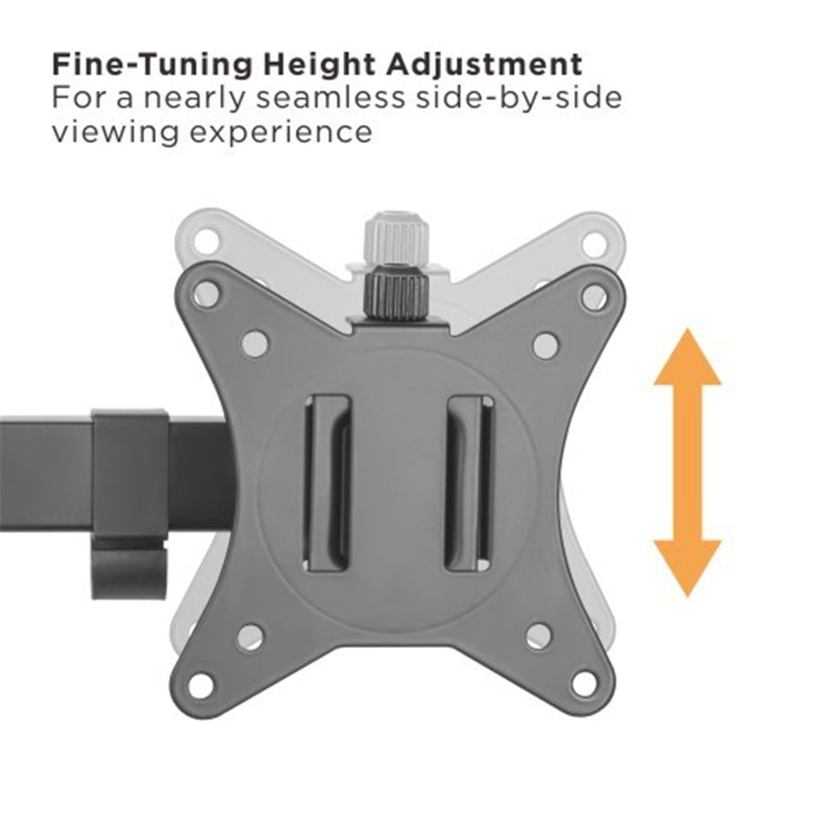 KONIC 17"-32" Eco Dual Monitor Stand - Steel Articulating Arm - Weight Capacity 2-9kg - VESA 100x100 75x75