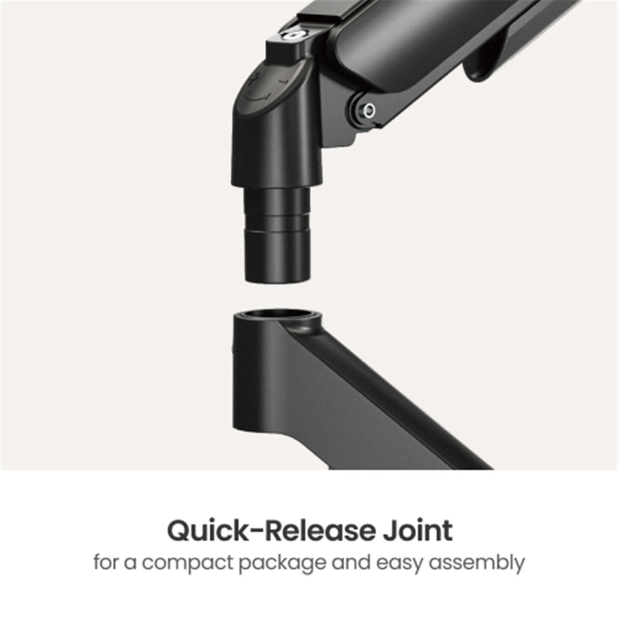 KONIC 17"-32" Eco Single Monitor Stand - Mechanical Spring Arm - Weight Capacity 2-9kg - VESA 100x100 75x75