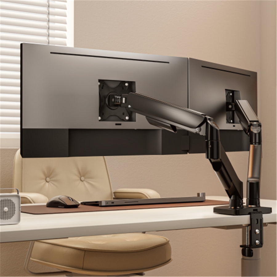 KONIC 17"-32" Eco Dual Monitor Stand - Mechanical Spring Arm - Weight Capacity 2-9kg - VESA 100x100 75x75