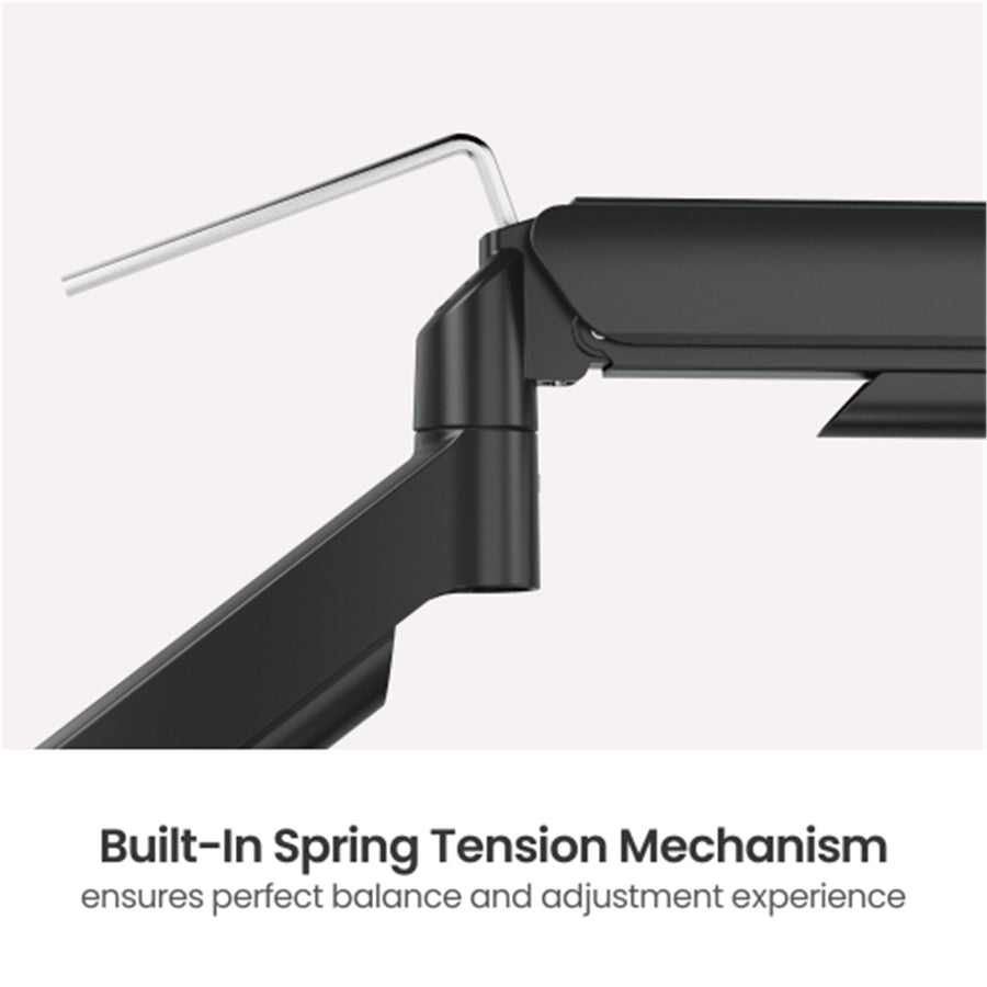 KONIC 17"-32" Eco Dual Monitor Stand - Mechanical Spring Arm - Weight Capacity 2-9kg - VESA 100x100 75x75