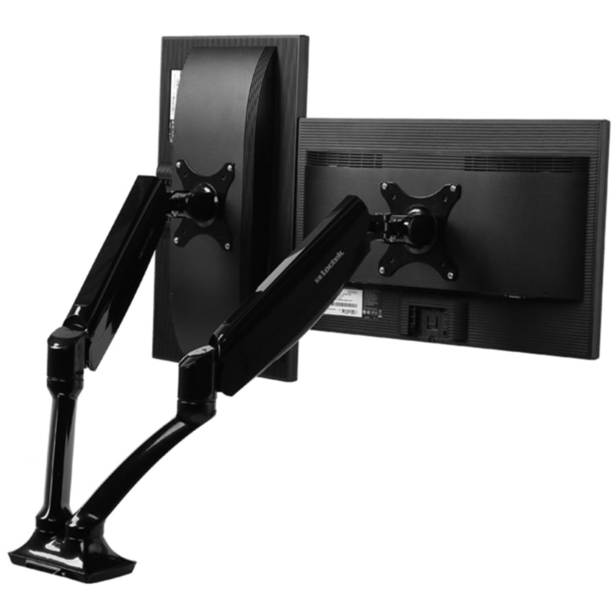 Loctek Pro Mount, 17"-30" Dual Gas Spring Monitor Stand - VESA 75 & 100mm - Max Load 5KG Per Arm - 5 Years Warranty