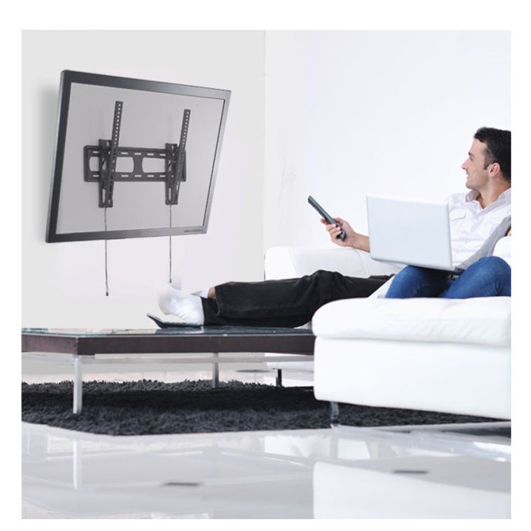 Loctek Eco Mount, 47"-90" Tilt TV Wall Mount - Max Load 60KG - Max VESA 800x600 - Tilt Angle 0 +12deg - TV To Wall 26mm - 5 Years Warranty