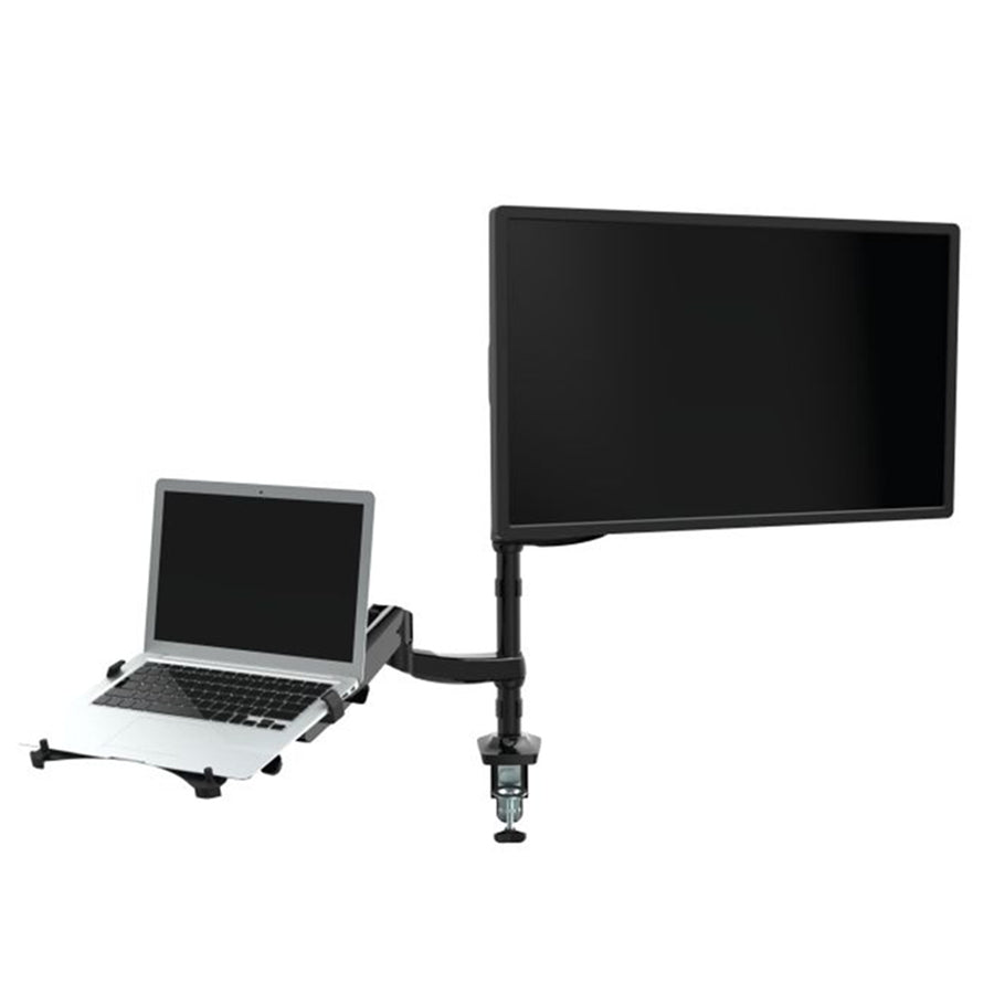 Loctek Pro Mount, 10"-30" Dual Gas Spring Monitor Stand - VESA 75 &100mm - Max Load 5KG - Clamp & Grommet Installation - 5 Years Warranty