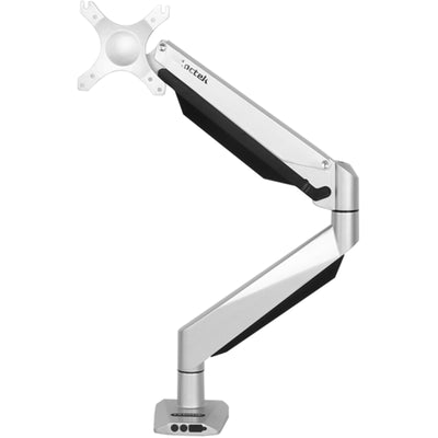 Loctek Premium Mount, 17"-30" Single Ergonomic Gas Spring Monitor Stand - Aluminum Silver - VESA 75x75 100x100 - Max Load 2-9KG - 5 Years Warranty