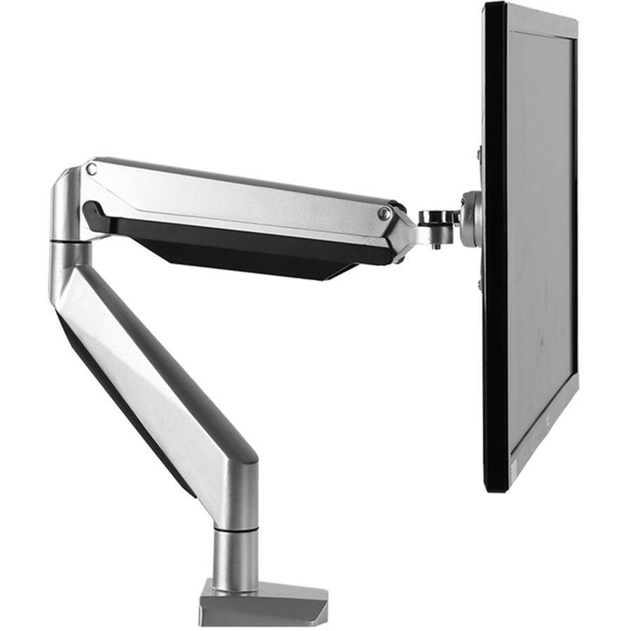 Loctek Premium Mount, 17"-30" Single Ergonomic Gas Spring Monitor Stand - Aluminum Silver - VESA 75x75 100x100 - Max Load 2-9KG - 5 Years Warranty