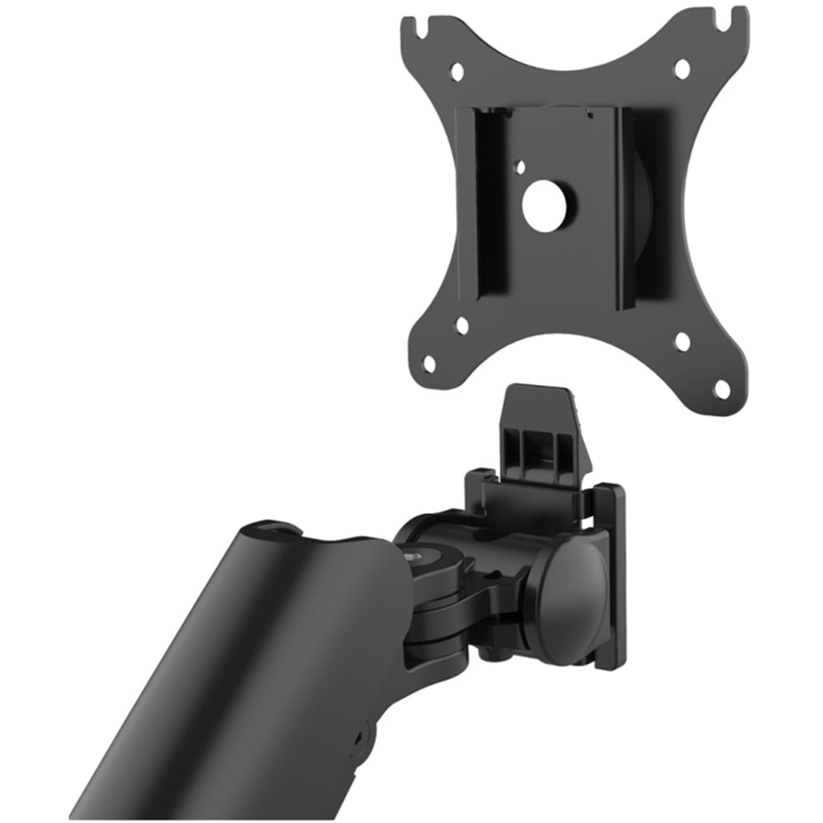 FlexiSpot 17"-32" Single Monitor Stand, Aluminum Gas Spring Arm - Black - Swivel 180deg - With Quick Release VESA Plate - VESA 75 & 100mm - Load Capacity 3-12 KG - Clamp Or Grommet Installation - 5 Years Warranty