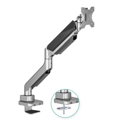 Mbeat activiva Heavy Duty Single Monitor Screen Gas Spring Monitor Arm for Flat Panel & Curved Screen -Black&Space Grey