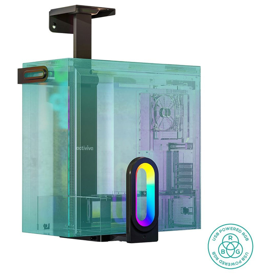 mbeat ACA-MNT-RGB01K - activiva RGB Ultra-Wide Adjustable Wall & Under-Desk Gaming PC Mount