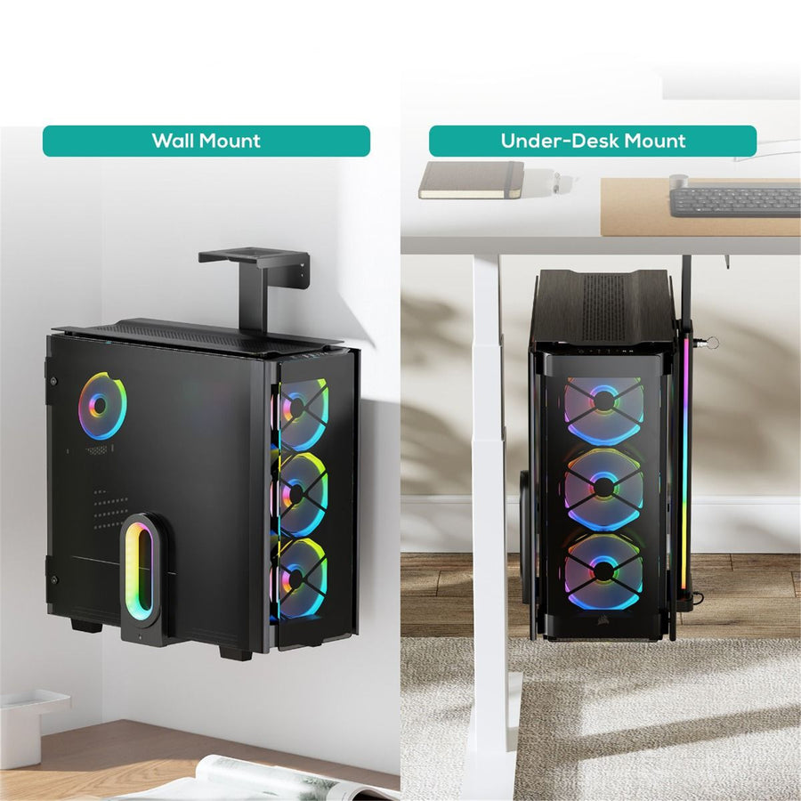 mbeat ACA-MNT-RGB01K - activiva RGB Ultra-Wide Adjustable Wall & Under-Desk Gaming PC Mount