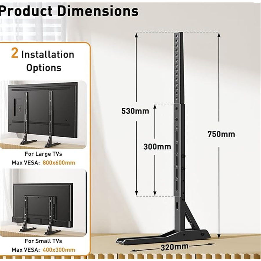 Perlesmith PSTVS01-2 TV Stand for 37-70 Inch Flat Screen, LCD TVs