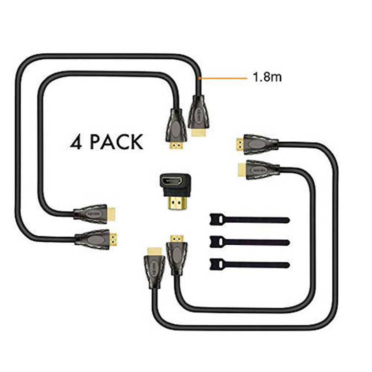 PS-H36K4-U1 - Perlesmith 4K HDMI Cables, 4 Pack