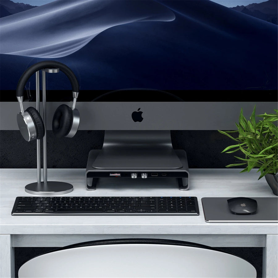 ST-AMSHM - Satechi USB-C Aluminium Monitor Stand Hub for iMac (Space Grey)