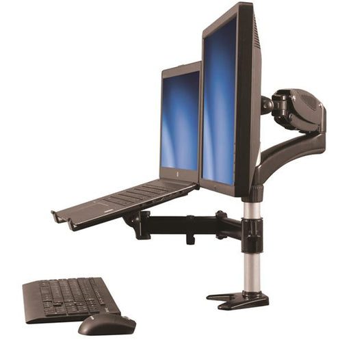 SINGLE-MONITOR ARM WITH LAPTOP STAND